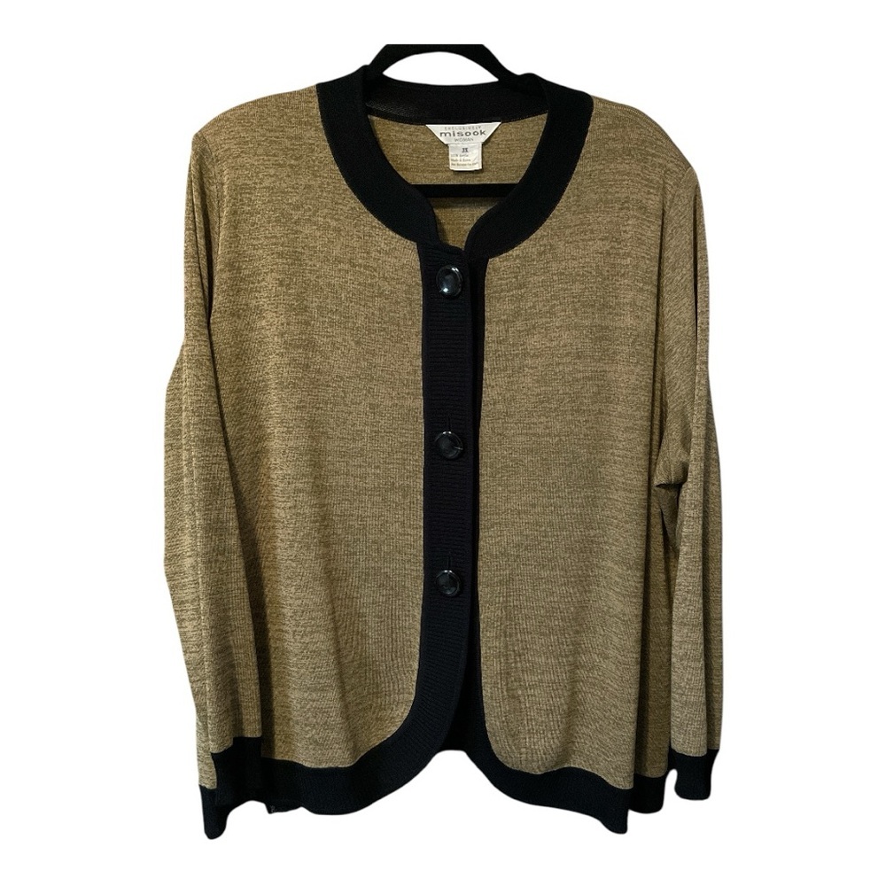 Misook Black and Gold Sweater Size 3x